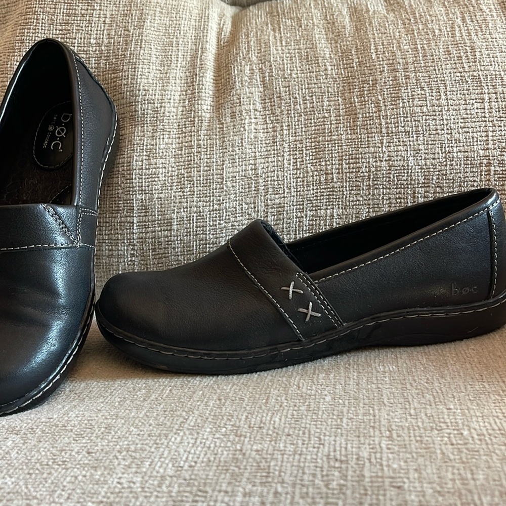 BOC Born Concept Shoes Women’s Howell Paisley Size 6.5M Black Slip On Loafers